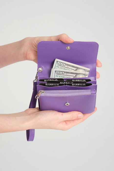 Zoozie Bags Cartera de Mujer Damasco Piel PU Elegante y Sofisticada para Uso Diario 9.5x2x10 cm